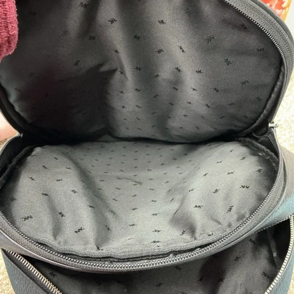 Michael Kors Black Pebbled Leather Multi-Pocket Backpack